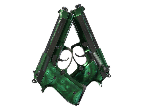 Dual Berettas | Polished Malachite (Field-Tested)